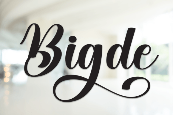 Bigde: A Designer’s Take on This Script Amp Typeface