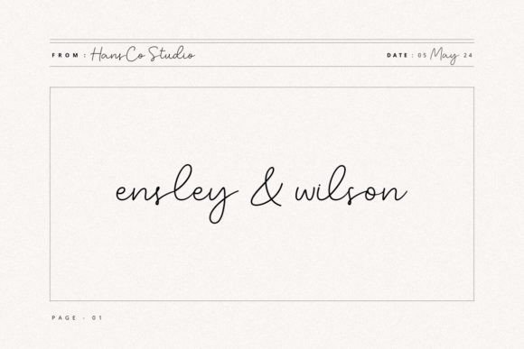 Ensley Wilson Font for Modern Editorial Design