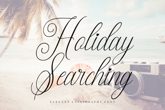 Holiday Searching Font: Elegant Script for Editorial Design