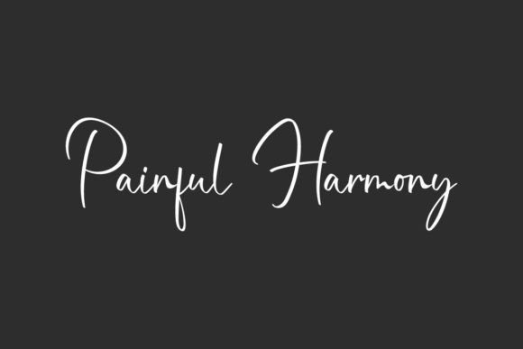 Painful Harmony: A Handwritten Script Font for Casual Branding Projects