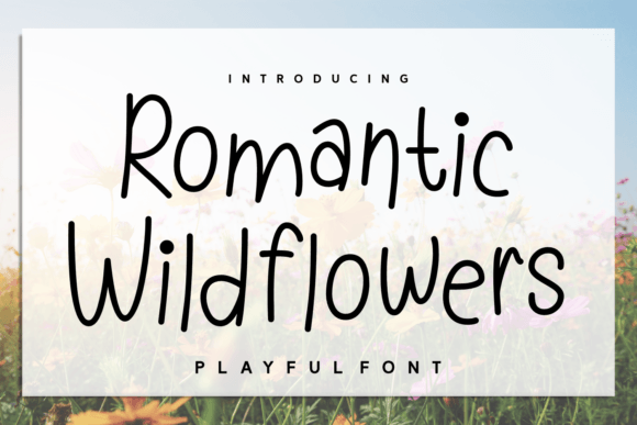 Romantic Wildflowers Font for Small Business Branding
