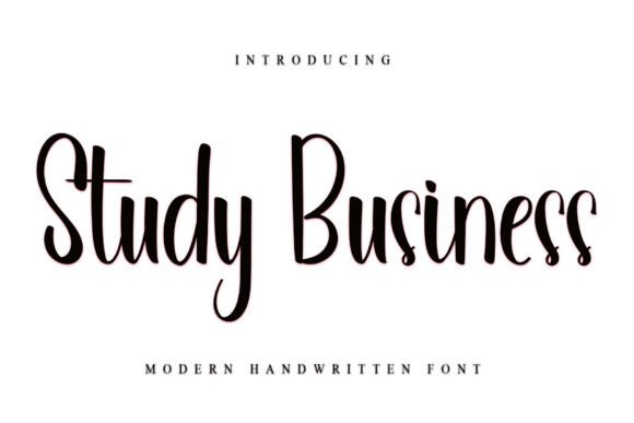 Study Business: A Handwritten Font for Elegant Web Design