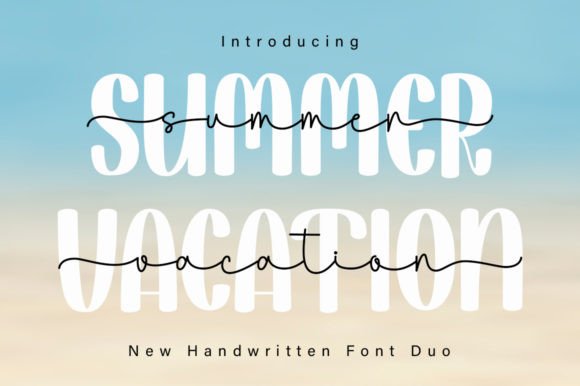 Summer Vacation Duo Font for Handmade Labels